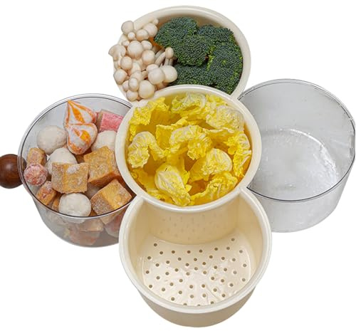 Generisch Bandeja giratoria de 360° para alimentos, bandeja de almacenamiento de alimentos, para, pícnic, cocina, frigorífico, postre, dulces