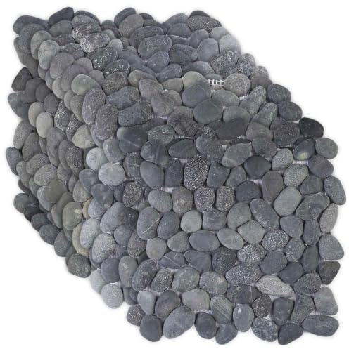 vidaXL Baldosas de Guijarros Gris 30 x 30 cm Guijarro de Río