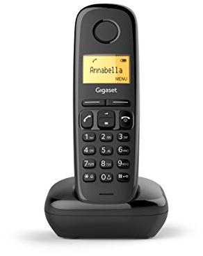 Gigaset A170 Telefono Portatile, Ampio Display Illuminato, Lista Chiamate Effettuate, Ricevute e Perse, Nero [ITALIA]