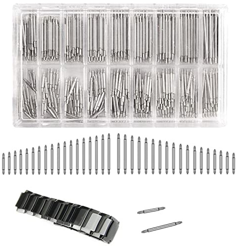 KARELLS Barre a Molla Orologio, Barre a Molla per Cinturini per Orologi, 270 PCS Perni di Ricambio a Molla, Attrezzi per Riparazione di Orologi, Argento, 8-25mm