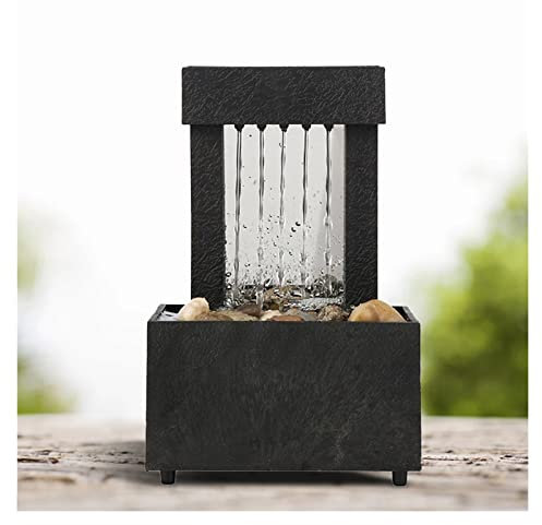 AFGZQ Fuente De Agua Minimalista Adorno Escritorio For Casa Té Interior Cascada Agua Que Fluye Riqueza Feng Shui Regalos De Decoración Oficina En Casa