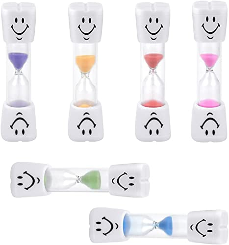 6 clessidra colorata per bambini, set di clessidre per bambini, per giochi, cucinare, lavarsi i denti (2 minuti/3 minuti)
