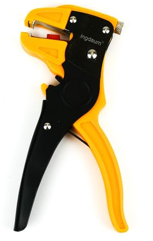 INGDAUM® Zange, isoliert gegen 1000 V für den professionellen Elektriker, Kältetechniker und Mechantroniker (Abisolierzange, halbautomatisch)