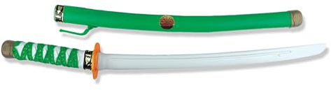 Lizzy | Ninja Toy Sword with Scabbard | 53cm, Green, Reusable Plastic | Lightweight, Safe for Kids, Assorted Colours | For Costumes, Roleplay, Imaginative Play