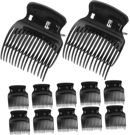 Ipetboom 12 Pinzas de Garra Cabello Aislamiento Térmico y Recubrimiento Liso de Abs para Peinados DIY y Secciones de Cabello de Mujeres y Niñas