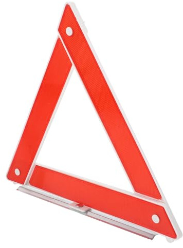 Holibanna Triangolo di Emergenza per Auto Portatile Rosso in Plastico e Metallo, Segnalatore Triangolare per Sicurezza Stradale e Parcheggio d Emergenza