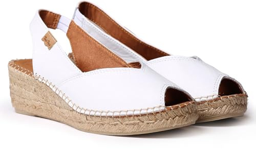 Toni Pons BERNIA-P peep Toe Style Wedge Espadrille for Women Made of Leather.