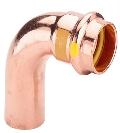 GAS Profipress Raccordo in Rame DVGW, SC-Contur (V-Kontur) (Curva 90° I/A, 18)