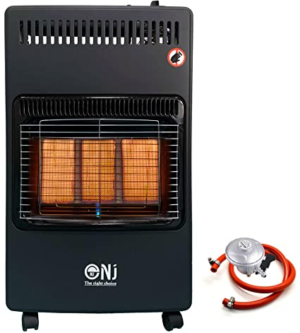 Portable Gas Heater Indoor Mobile Foldable 4.2kW Regulator Set