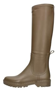 Unisa STIVALE PIOGGIA DONNA NERO GOMMA GAMBALE MICROFIBRA ELASTICA CHIUSURA ZIP T.3CM H GAMBALE 41CM