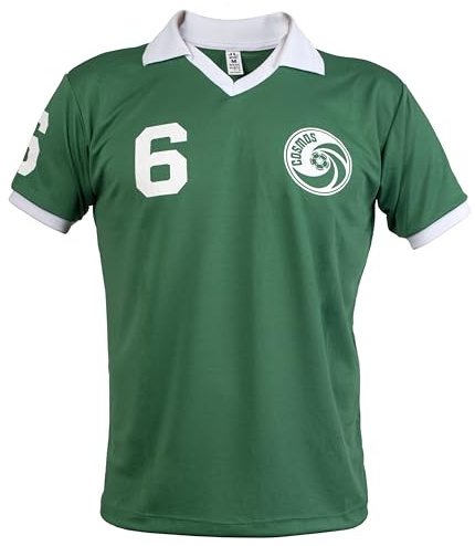 JL Sport Franz Beckenbauer Retro NY Cosmos USA Football League Shirt nummer 6 Jersey, gRÖN, L