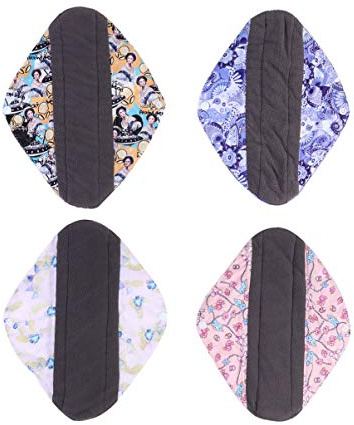 FRCOLOR 4piezas Toalla Sanitaria Bambú Compresas Sanitarias Lavables Compresas Menstruales Reutilizables Menstruación