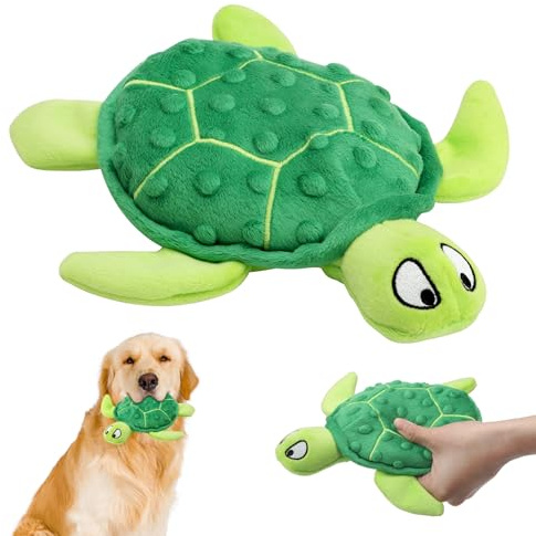 TNSLAND Giocattolo per cani guigolante, giocattolo interattivo per cani, giocattolo da masticare per cani, peluche da 25 cm, per cani di piccola e media taglia