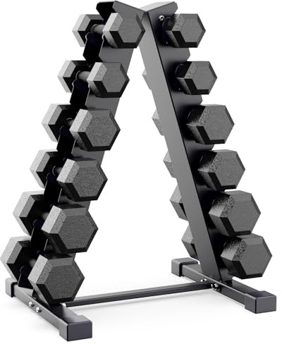 JX FITNESS Viktställ med A-ram - 6 nivåer för hantlar - Bara ställverket