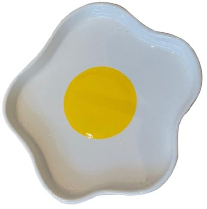 ULTECHNOVO Piatto Motivo a in Camicia in Ceramica Irregolare Per Colazione, Stoviglie Da Portata Creative Per Ristoranti e Uso Domestico, Facile Da Pulire e Resistente