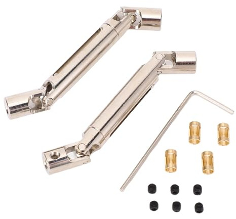 Alomejor Eje de Transmisión de Metall de Automóvil RC, MN82 LC79 8 Velocidades -rans, Rante de Alta Resistencia para 3,6 L Eje de Automóvil 8 (Silver)