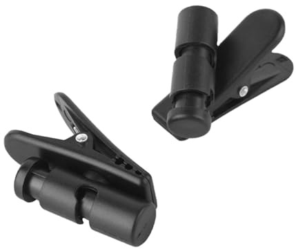 Zerodeko 2 Pinzas para Auriculares ABS Negras Clips para Cables de Micrófono y Auriculares Accesorios de Fijación para Cables Multiusos Ideales para Conciertos Ensayos y Uso Diario
