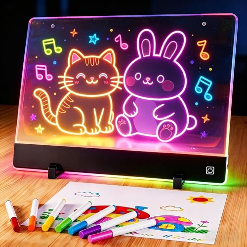 Rechargeable Drawing Board for Kids, 1500mAh Battery, 4 Colors, 35x26CM