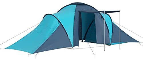 Genérico Tienda de campaña 6 Personas Azul y Azul Claro,Deportes,Actividades al Aire Libre,Camping y Senderismo,Tiendas de campaña,93183