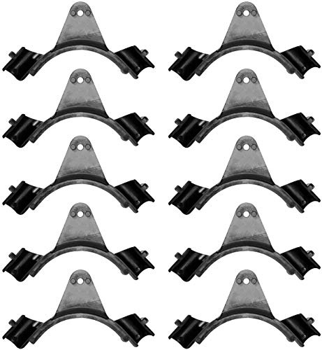Highcraft PXBND12-10 PEX Bend Support 1/2 in., Wall Mount Tubing Pipe Hanger 90 Degree with Nail Plate, Polyethylene (10 Pack)