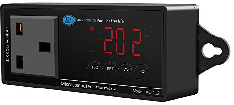 NICREW Digital LED Heating and Cooling Temperature Controller, Reptile Thermostat for Snake, Lizard, Tortoise, Vivarium and Other Reptiles, 1100W 220V