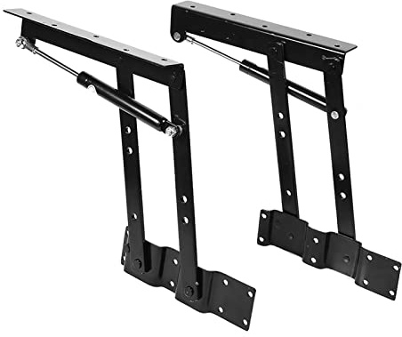 1 paire Ascenseur Mécanisme de Plateau Relevable Charnière à Ressort de Mécanisme en Acier Robuste pour Levage Plateau de Table Basse
