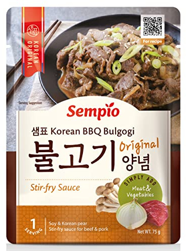 Sempio BBQ Bulgogi Sauce (75g) - Authentic Korean Cuisine at Home. Savory Sauce for Beef & Veggie Stir-Fry.