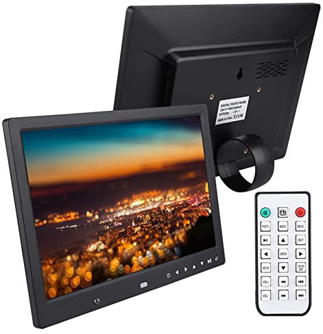 Digital Photo Frame, 12 Hd Multi-Function Motion Detection Digital Photo Frame With Remote Controller Movie And Music Player, a e-Book Reader, a Digital Calendar Clock.(Black)