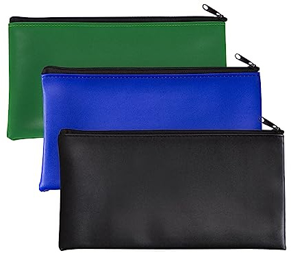 Pochette de Rangement A5 pour 3 Pièces Bancaire de Dépôt - Caisse et Argent - Papeterie