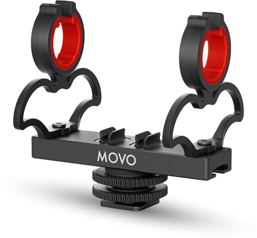 Movo SM6 Ultraflex Premium Shockmount for Shotgun Microphones – Compatible with Rode NTG Series, Sennheiser MKE600, Audio-Technica AT875R, and More