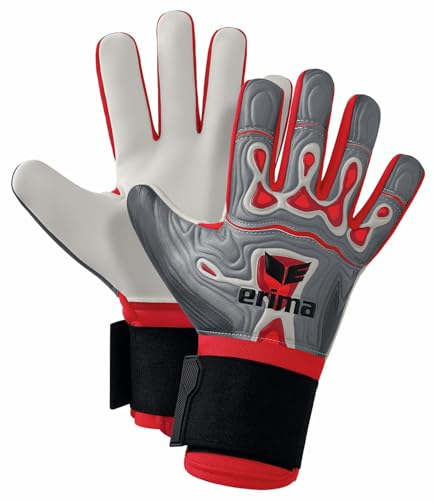 Erima Unisex – Erwachsene Flex-Ray Robusto 2.0 Torwarthandschuh (7222403), grau/rot, 10
