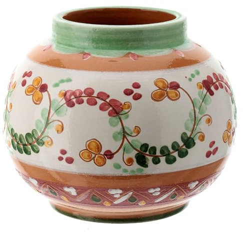 Portacandela ceramica Deruta decorata D 5,5 cm