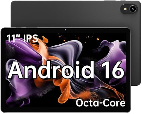 ApoloMedia 11 Tablet, 2025 Android 15 with Octa-core Processor, 8GB RAM+128GB ROM(1TB Expandtion), 7000mAh Battery, HD IPS Large tableta,WiFi 6&BT5.0, Support GMS (Case not Included)