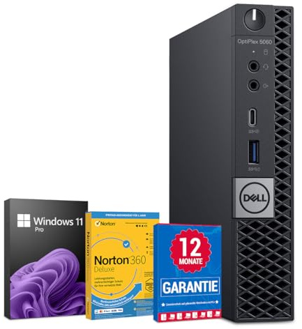 Dell OptiPlex 5070 PC Computer Intel Core i7-9700T@ bis zu 4,3 GHz 16 GB 256 GB SSD mit Windows 11 Pro & GRATIS Bluetooth, WLAN & Antiviren-Software inkl. 12 Monate Garantie (Generalüberholt)