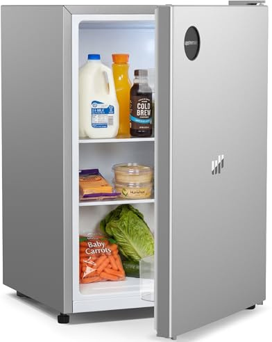 Upstreman 71L Frigorífico Sin Congelador, 1-10°C 7-niveles Regulación de Temperatura, LED-Beleuchtung, 40 dB Silencioso, Energéticamente Eficiente para Dormitorio, Oficina, Cocina, CR71- -Plata