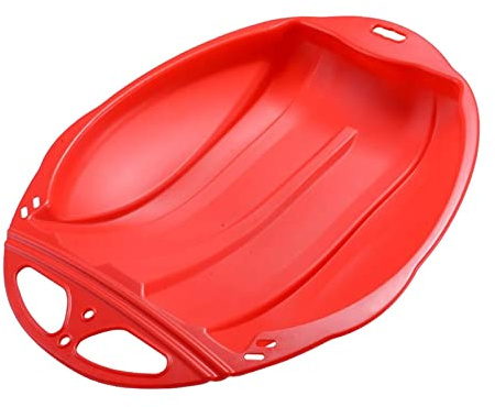 RNXRZANK Slittino da Neve per Bambini, Slitta, Bob, Tavola con Corda, Materiale Leggero E Portatile, Adatto a Ragazzi E Ragazze, Gioco Invernale All'aperto, Rosso