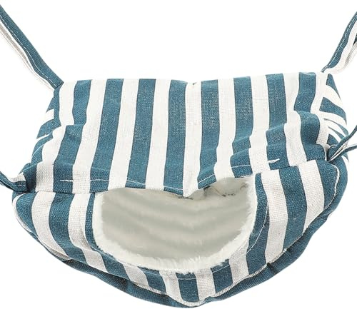 Mobestech Hamac Suspendu Confortable pour Petits Animaux en Polaire et Métal, Lit Douillet pour Chinchillas et Cobayes, pour Cage D’Animaux Domestiques