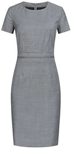 GREIFF Größe 44 Corporate Wear Damen Etuikleid Regular Modern Fit Hellgrau Modell 1064