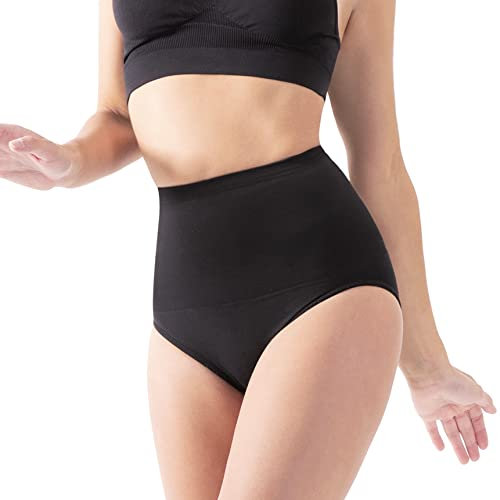 Lytess Culotte Amincissante Ventre Plat - Taille Haute et Gainante - Actifs Cosmétiques Naturels - Cosmétotextile - Résultats Minceur Prouvés - L : 42-44 - Noir
