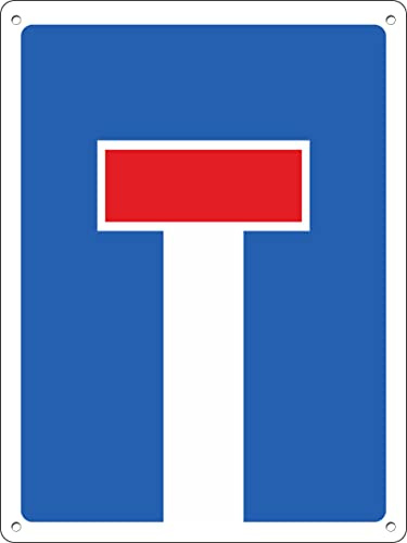 Pubblimania Voie sans Issue | Panneau en aluminium pour extérieur métal résistant épaisseur 3 mm (20 x 30 cm, Voie sans Issue)