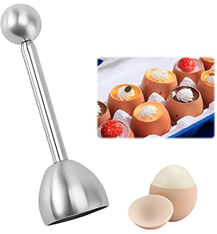 Rompi Guscio D'uovo, Topper Per Uova In Acciaio Inossidabile e Apri Uova Perfetto, Taglia Guscio Sgusciatore, Kitchen Rompi Guscio Uova, per Uova Sode o alla Coque con Accessori da Cucina