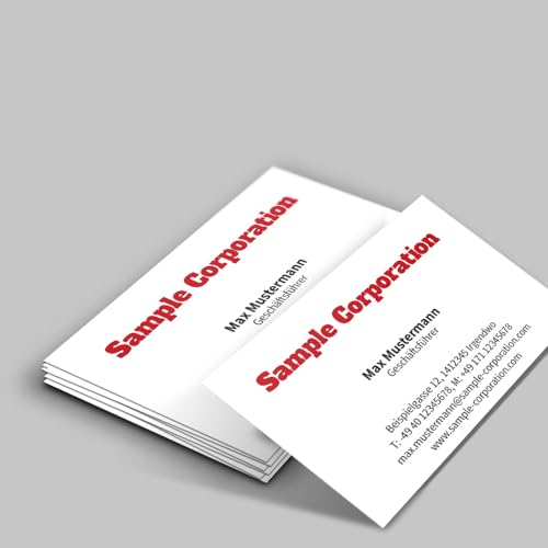 Visitenkarten, professionelle prinux-Qualität, 400g-Karton, mit Wunschtext - Text, Schriftart und Farben sofort online anpassen (75)