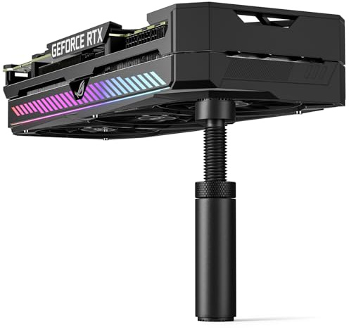 upHere GPU-stödfäste för spel, justerbar höjd grafikkortsstöd med magnet och halkfritt ark, GPU-slagfäste för universellt videokort, 49–80 mm (M), GB49K