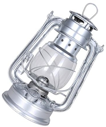 Ciieeo tragbare Petroleumlampe Polsterbesatz Kerosin-Laterne Öllaterne im Freien Retro Kerosinlampe - Vintage Kerosinlampe dekorative Petroleumlampe hängende Petroleumlaterne Glas Silver