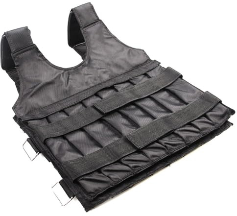 Gilet lesté, 15 kg/20 kg/50 kg, gilet réglable, poids d'exercice, charge de poids, tissu d'entraînement, pour la course à pied, l'entraînement de force