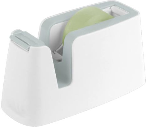 Klebefilm-Tischabroller / inklusive 1 Rolle Klebefilm / Farbe: weiß-grau