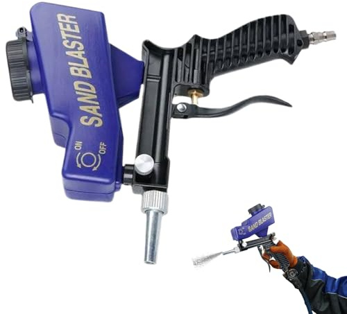 Kixolazr Sandblasting Machine Kit | Portable Power Sander,Handheld Rust Remover Sandblasting Equipment for Automotive Industries Metal Paint Polishing Restoration