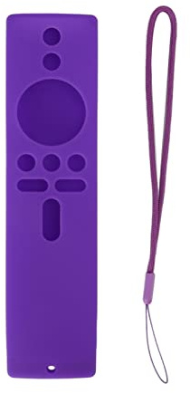 Skyddande Silikonfodral, Silikonskydd för Mi Tv -stick Skyddande Kontrollfodral, Kontroller Hudhylsa (Lila uppsättning)