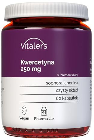 Vitaler's Quercetin 250 mg – 60 Kapseln, vegan, 2 Monate Nahrungsergänzung ohne Konservierungsstoffe, reine Zusammensetzung