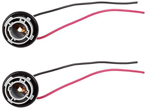 Plastic Bulb Socket Lamp Extension Holder Connector, LED 1156 Waterproof Car Turn Signal Tail Stop Rear Brake Light Base Harness Plugs, Pre-Wired Wiring Sockets (2 Pcs)